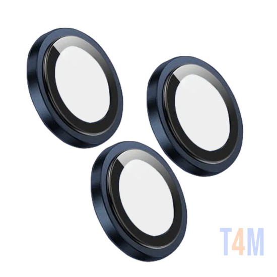 Protetor de Vidro da Câmera Traseira para Apple iPhone 15 Pro/15 Pro Max Azul